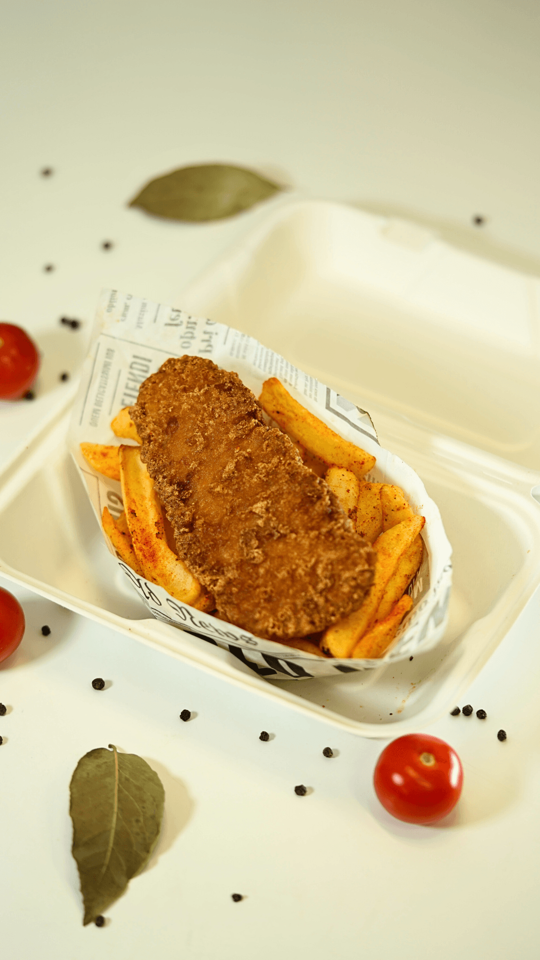 Country-style pots with schnitzel